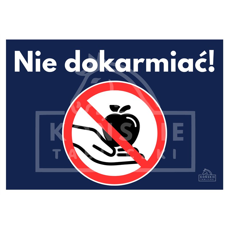 Nie dokarmiać! granatowy