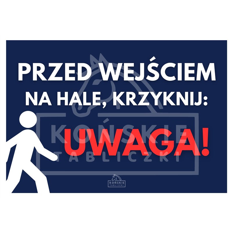 Przed wejściem na hale granatowy
