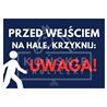 Przed wejściem na hale granatowy