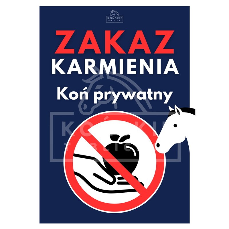 Zakaz karmienia granatowy