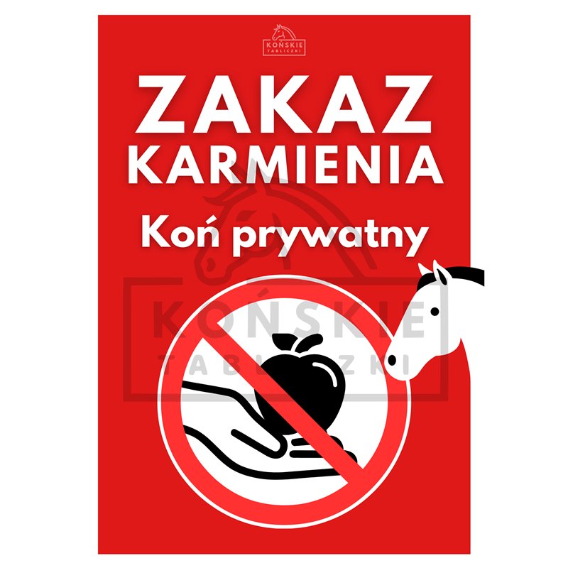Zakaz karmienia czerwony