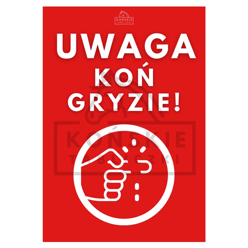 Koń gryzie! czerwony
