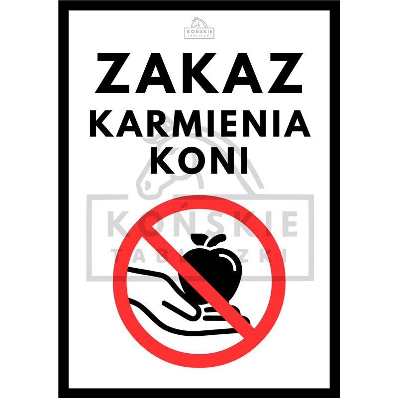 Zakaz karmienia koni biały