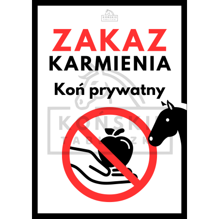 Zakaz karmienia biały
