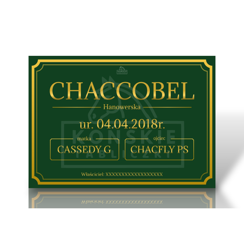 Tabliczka Classic Imperial Emerald