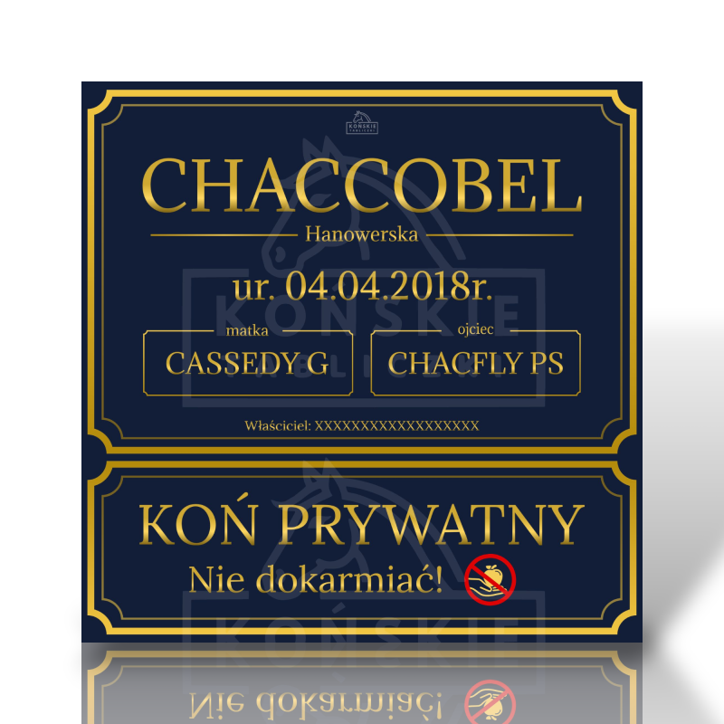 Tabliczka Classic Imperial Navy z uwagą